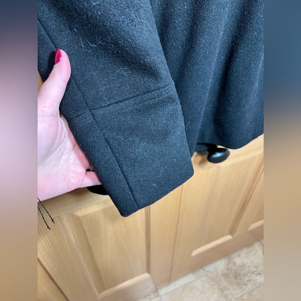 2009 DKNY Black Button Up Wool Peacoat Jacket Ladies Size 6 - EUC - Picture 7 of 13